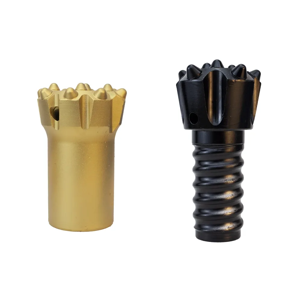 Top hammer thread bit