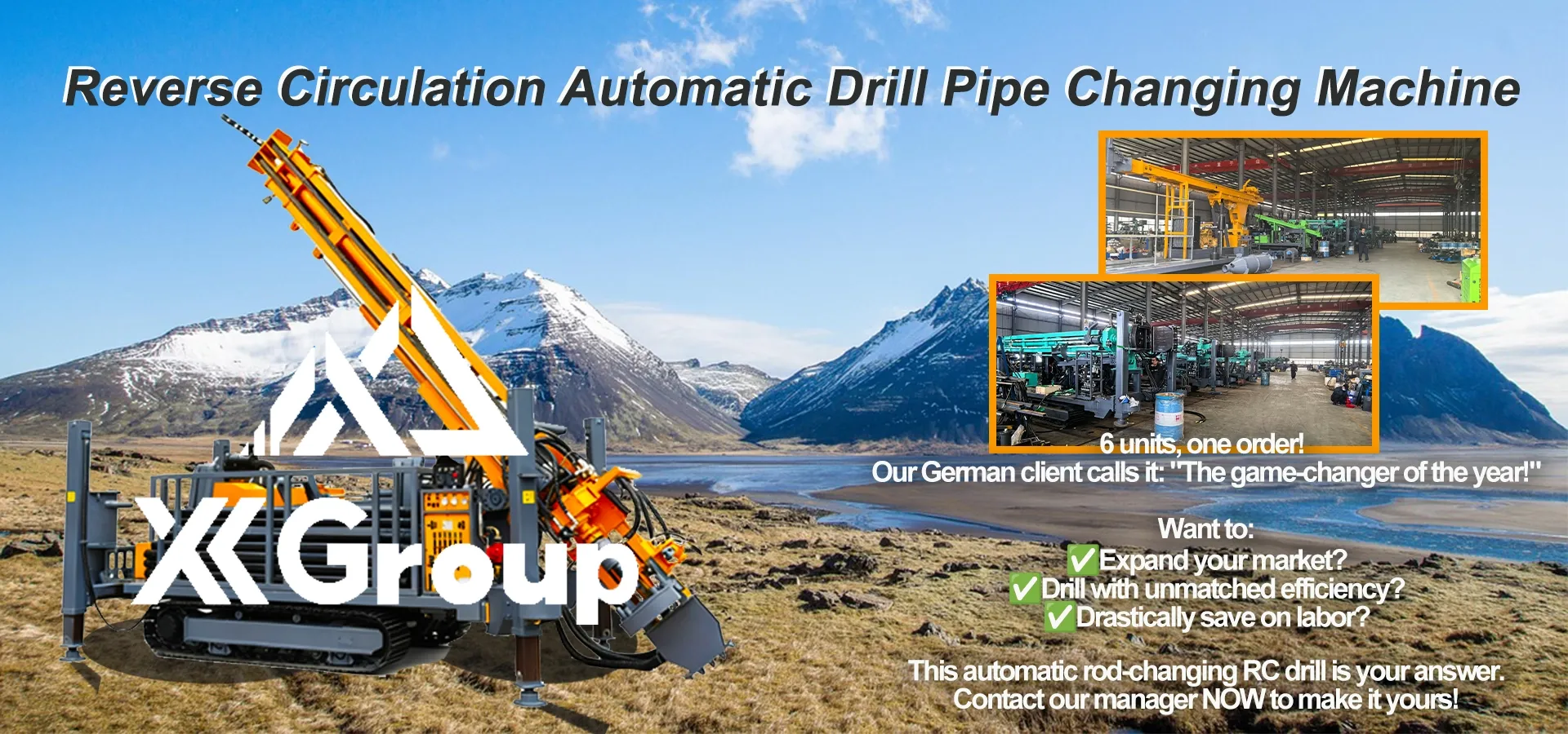 Reverse Circulation Automatic Rod Changing Drilling Machine